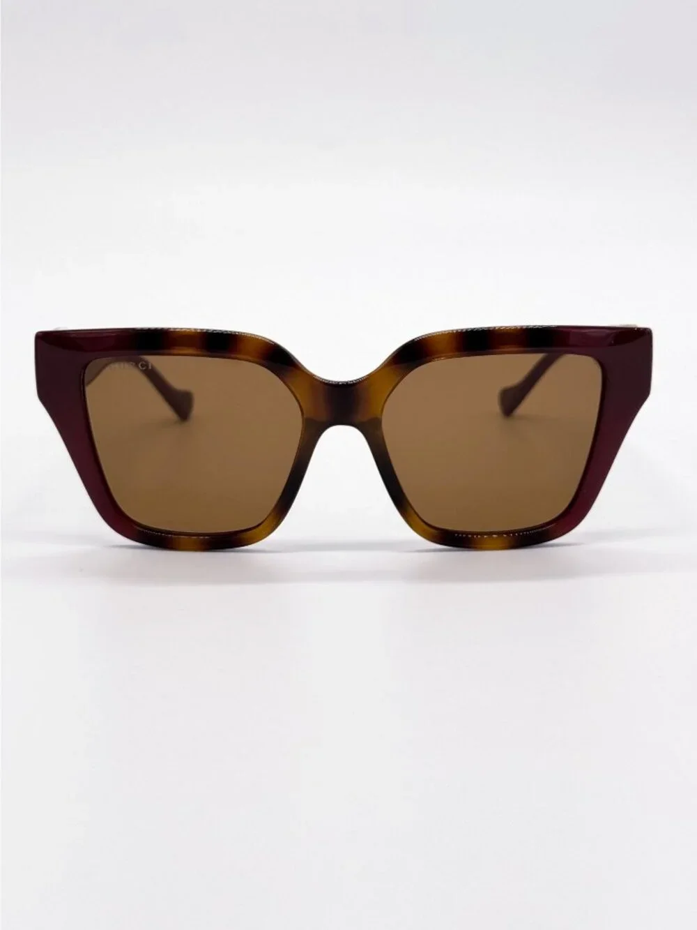 NEW GUCCI SUNGLASSES GG1023S 003 HAVANA/BURGUNDY WOMEN EYEWEAR - Picture 5 of 11
